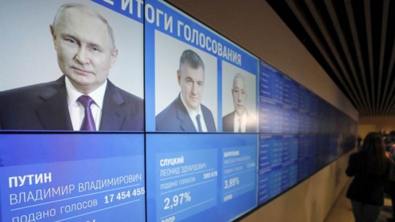 Putin wins 87% of the vote for fifth term, exit poll shows