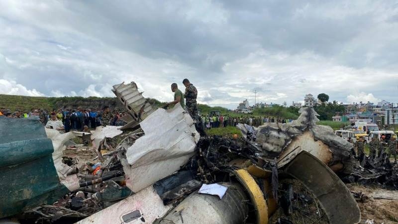 18 killed after airplane skids off runway in Nepal