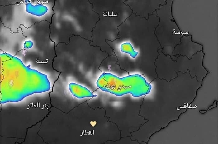 Rain falls in Sidi Bouzid