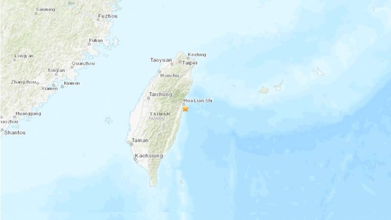 5.0-magnitude earthquake hits Taiwan