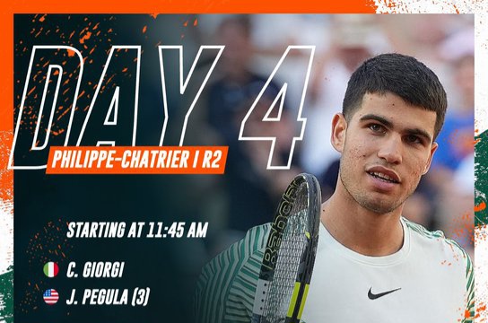 RG 2023 : Programme des rencontres de mercredi