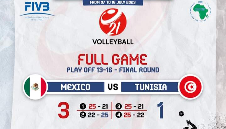 Volley – Mondial U21 : le Mexique bat la Tunisie au match de classement !