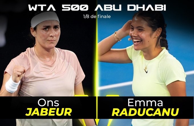 WTA – Mubadala Abu Dhabi Open : sur quelles chaines et à quelle heure suivre Ons Jabeur – Raducanu ce mercredi ?