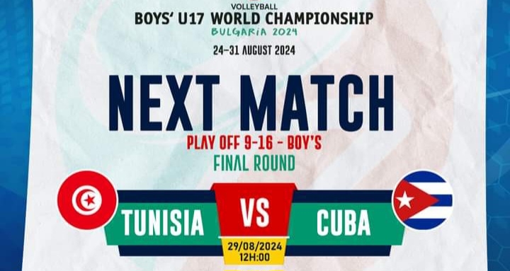 Mondial volley U17 : sur quelle chaine et à quelle heure suivre Tunisie – Cuba ce jeudi ?