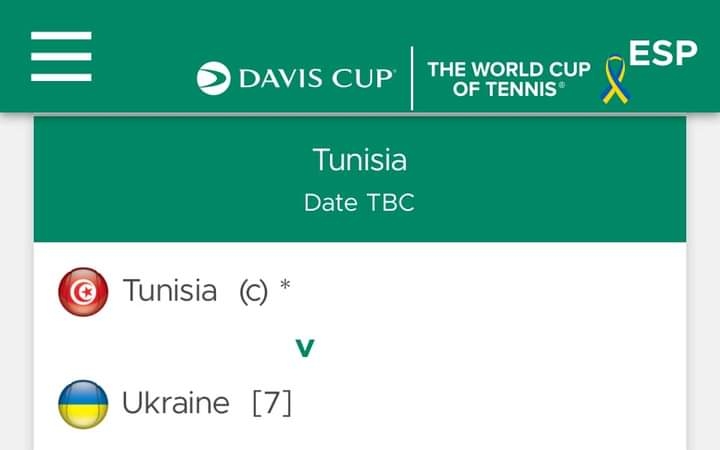 Davis Cup : Tunisie-Ukraine, tirage complet des play-offs