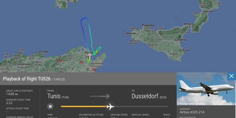 'التونيسار': طائرة مستأجرة تقطع رحلتها لدوسلدورف وتعود بسبب عطب فنّي