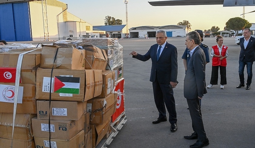 Envoi d'un premier avion chargé d'aides au peuple palestinien