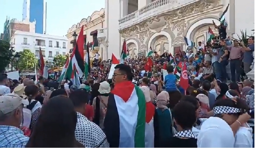 Le Front de salut organise une marche de soutien au peuple palestinien