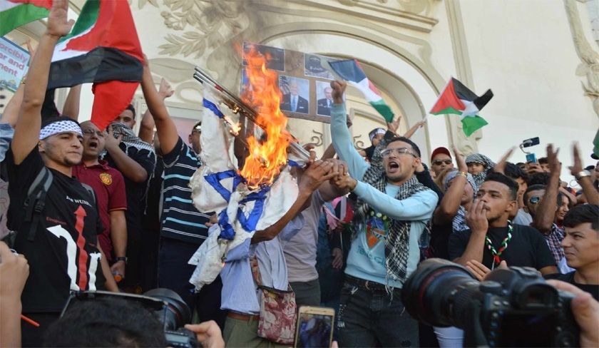 En photos ' Imposante manifestation à Tunis en soutien aux Palestiniens