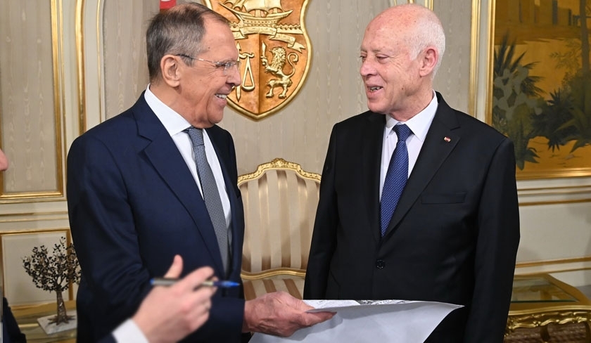 Kaïs Saïed reçoit Sergueï Lavrov