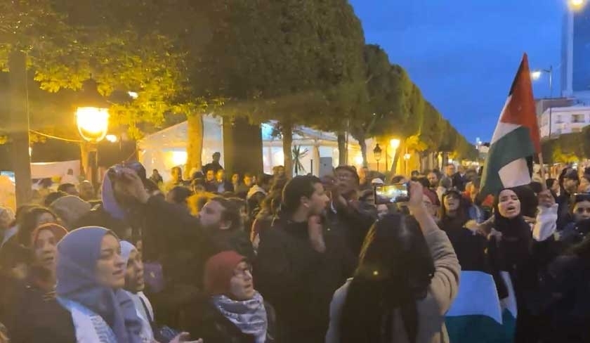 Tunis - Manifestation contre l'offensive israélienne à Rafah