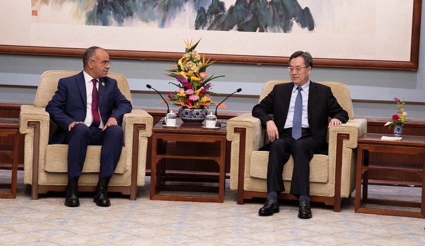 Kamel Maddouri rencontre Ding Xuexiang à Pékin