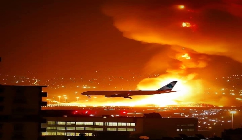 Image d'un avion atterrissant en plein bombardement à Beyrouth : authentique ou générée par IA '