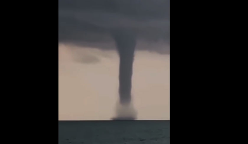 Une trombe marine sur les côtes de Nabeul