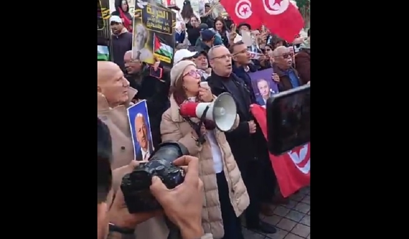 Manifestation du Front de salut national contre le régime