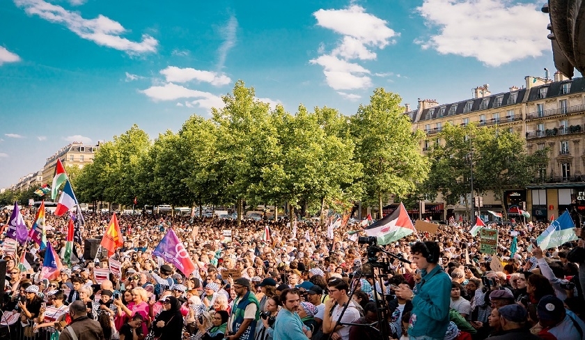 En photos - Mobilisation massive à Paris pour les militants arrêtés au large de Gaza