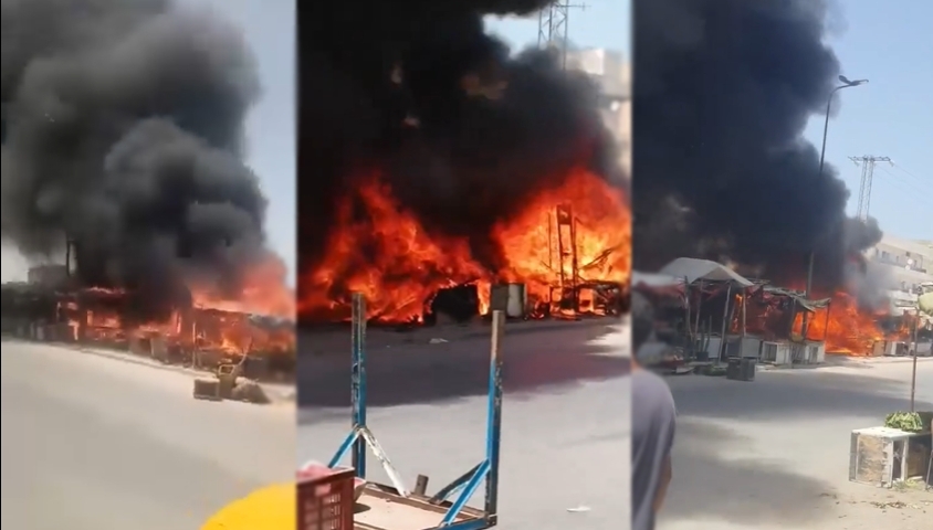 Vidéos : le marché de Naâssen ravagé par un incendie