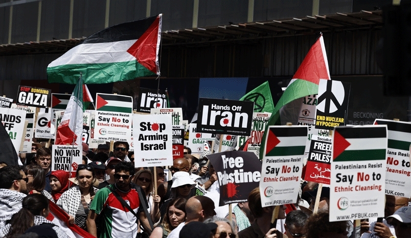 À Londres, des dizaines de milliers de manifestants pour Gaza et contre la guerre en Iran