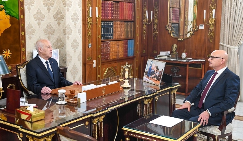 Kaïs Saïed discute avec Abdelmonem Belati de la crise de l'eau