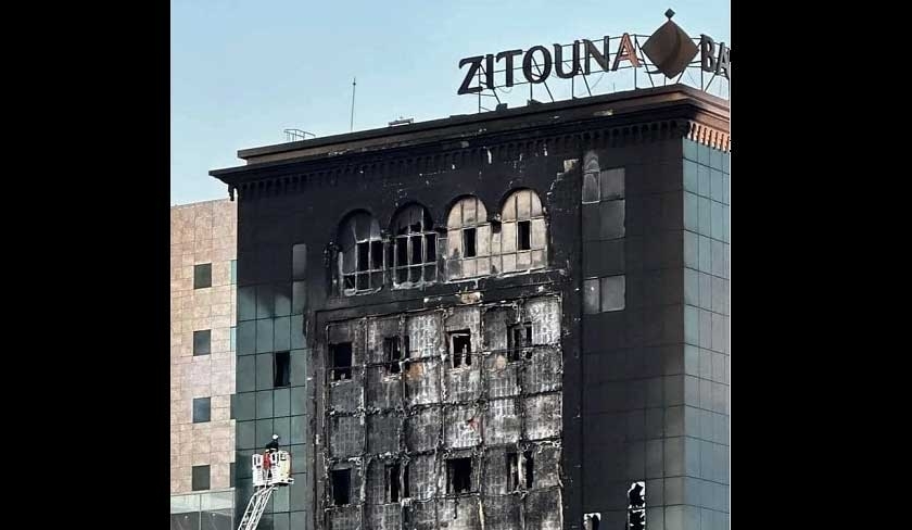 L'incendie au siège de la banque Zitouna maîtrisé