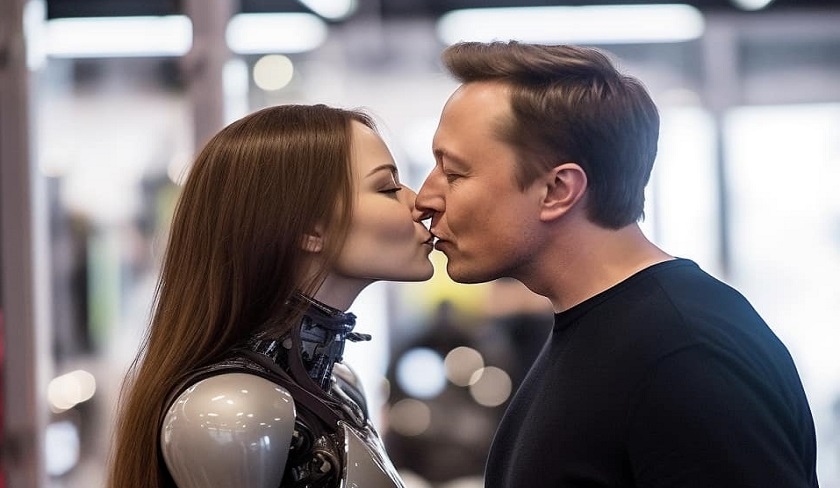 Elon Musk marié à un robot humanoïde '