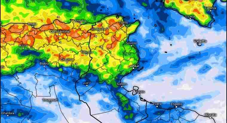 Tunisie – Retour de la pluie à partir de ce soir