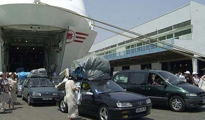 Tunisie-Port de La Goulette: Installation des scanners rayons X