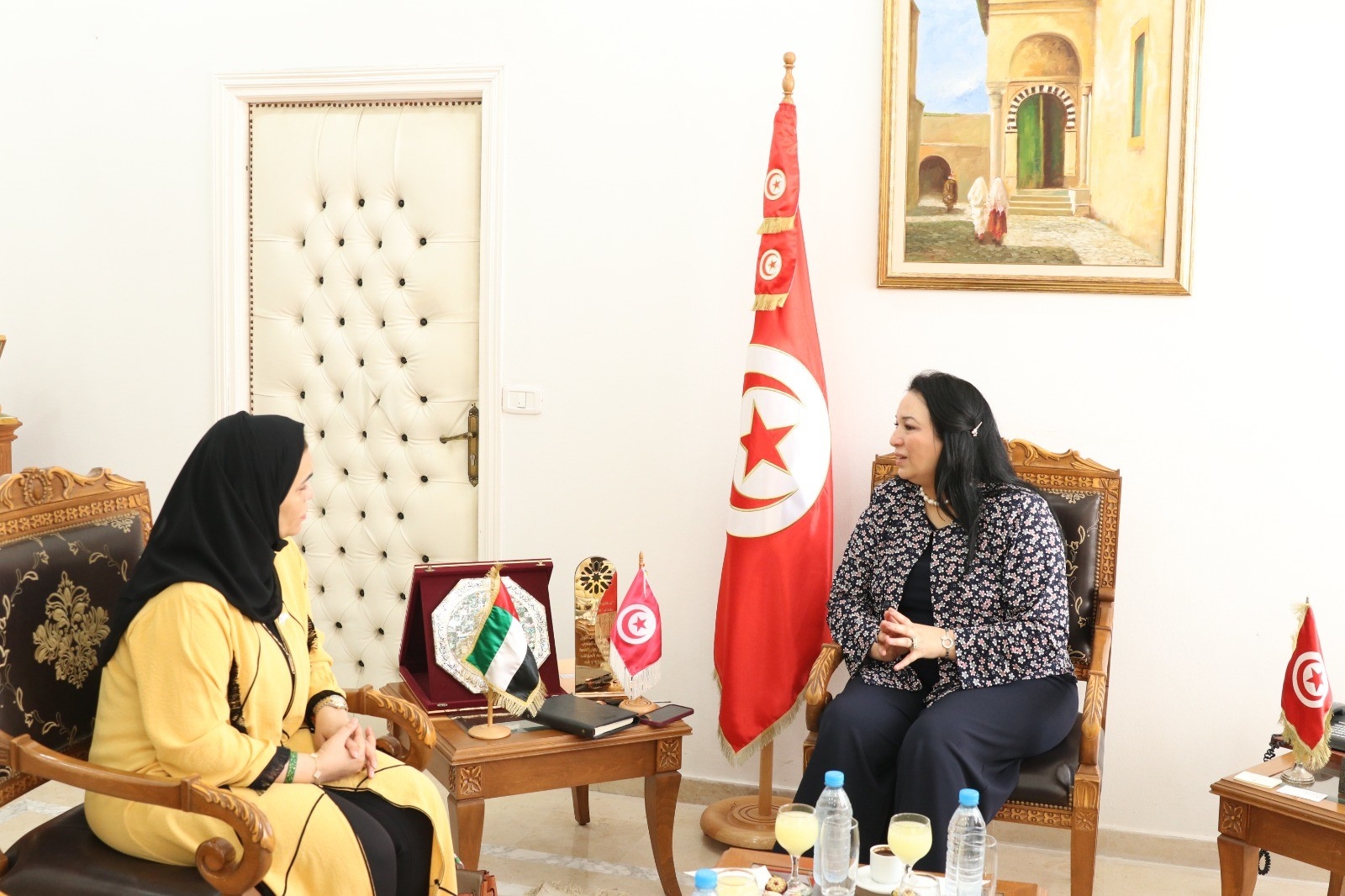 La ministre de la Femme s’entretient avec l’ambassadrice des Émirats arabes unis