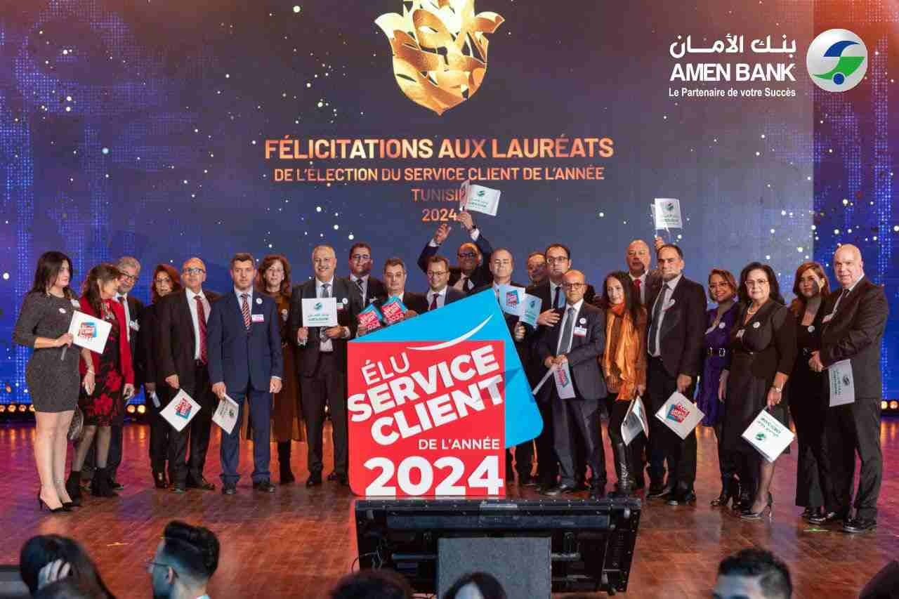 Pour la 3ème année consécutive, AMEN BANK a obtenu le label « Elu Service Client...