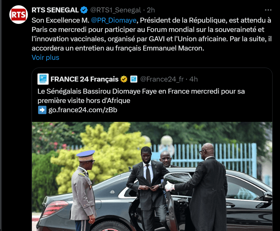 Sénégal : “Le Sénégalais Bassirou Diomaye Faye en France”…, quand France 24 gaffe lourdement et...