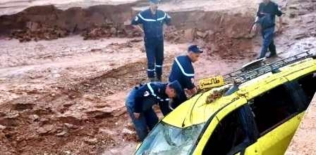 Algérie : Crues meurtrières : Cinq personnes mortes dans un taxi emporté par un Oued