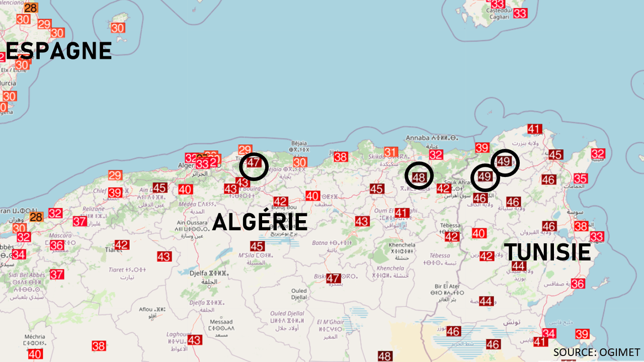 2 villes algériennes leaders du TOP 15 mondial des régions les plus chaudes