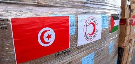 Tunisie – Départ d’un bateau transportant des aides pour la population de Gaza