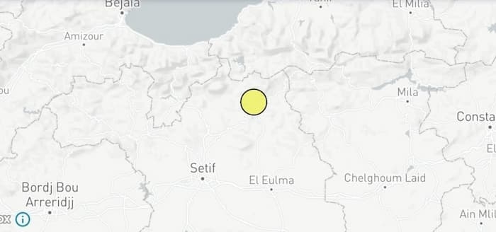 Algérie: Secousse tellurique de magnitude 3,9 degrés à Sétif