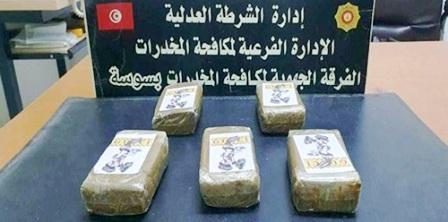 Tunisie – Station de péage de Msaken : Saisie de cinq plaques de cannabis