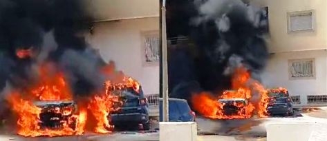 Tunisie – Nabeul : Incendie de deux voitures dans le parking d’un immeuble