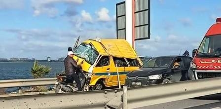 Tunisie – 7 blessés dans le renversement d’un taxi collectif