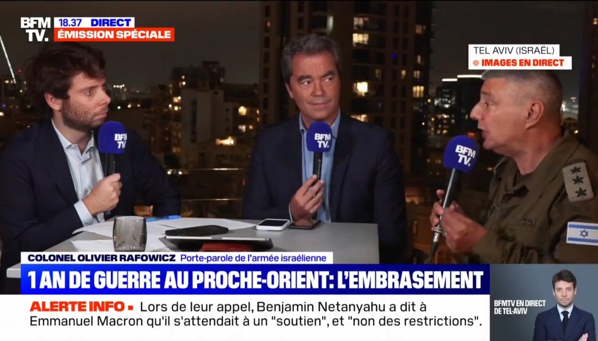 France-Israël : Pourquoi le porte-parole de Tsahal encense BFMTV et fuit comme la peste TV5...