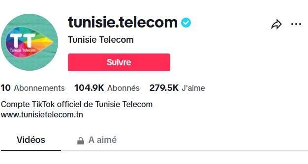 Tunisie Telecom : près de 105.000 abonnés sur TikTok !