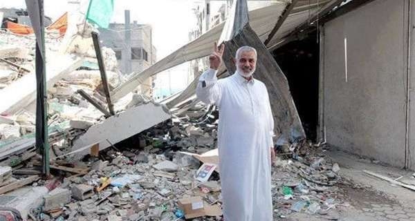 Le domicile d'Ismail Haniyeh à Gaza, bombardé