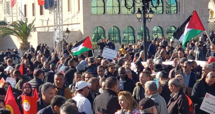 Tunisie - Dialogue social : Rassemblement de l’UGTT à la Place de la Kasbah