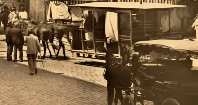 En 1885, le premier tramway de Tunis était tiré par des chevaux