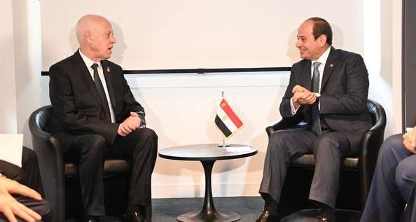 Kaïs Saïed rencontre Abdelfattah Sissi à Paris