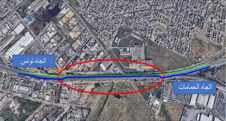 Détournement de la circulation au niveau de l'entrée sud de Tunis