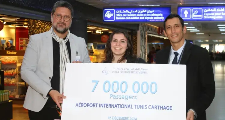 Tunisie : Tunis-Carthage atteint sept millions de passagers, un record !