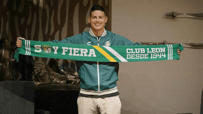 James Rodriguez à Leon, adversaire de l'Espérance au Mondial des clubs