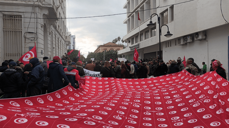 Marche du Parti Destourien Libre dans la capitale