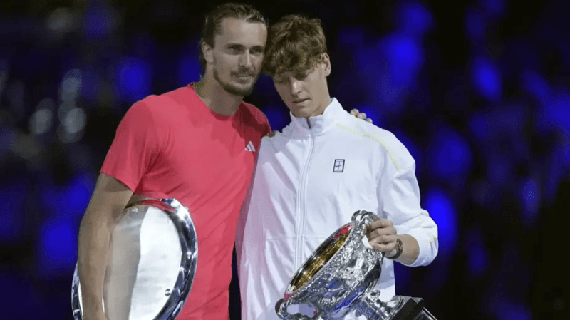 Classement ATP: Jannik Sinner et Alexander Zverev au sommet