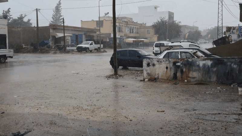 الكاف: أمطار غزيرة مع تساقط البرد