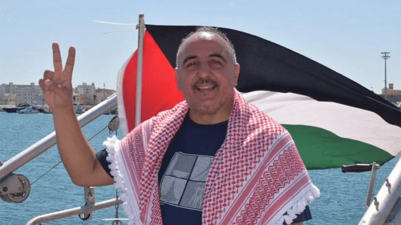 التونسي حاتم العويني المشارك في سفينة 'حنظلة' سيعرض على محكمة الاحتلال